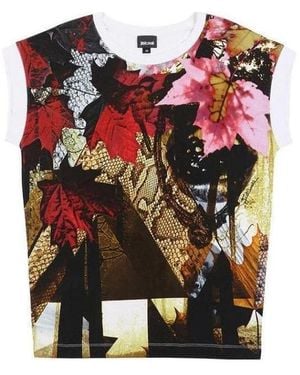 Just Cavalli Open-Necked Shirt - Red
