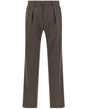 Incotex Straight-Leg Casual Pants - Gray