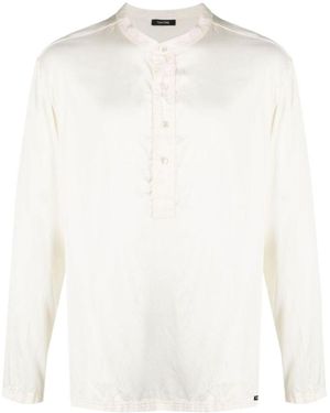 Tom Ford Long-Sleeved Half Buttoned Pyjama Shirt - White