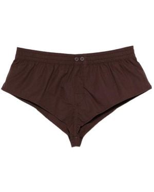 Entire studios Pixie Buttoned Mini Shorts - Brown