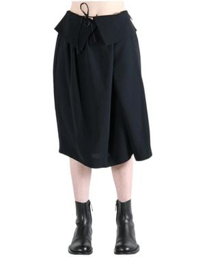 Dries Van Noten Heavyweight Polyester Crepe Skirt - Black