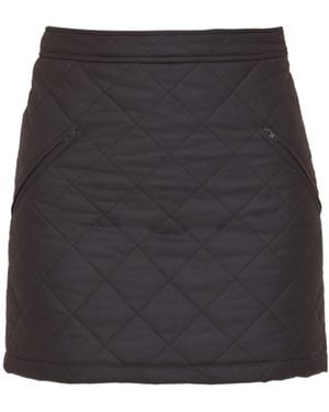 Burberry Diamond Quilted Mini Skirt - Grey