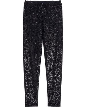 Weekend by Maxmara Sequined Leggings - Black