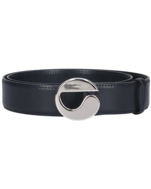 Coperni Logo Plaque Buckle Belt - White