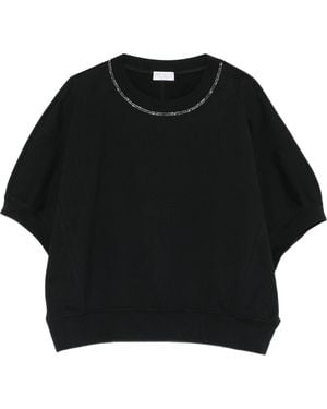 Brunello Cucinelli Round-Neck Short-Sleeve Top - White