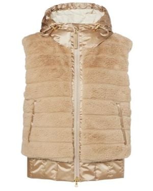Bogner Yumi Faux Fur Down Vest - Natural