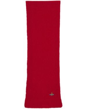 Vivienne Westwood Knitted Detail Scarf - Red