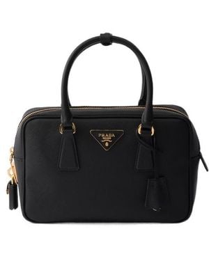 Prada Zip-Up Small Tote Bag - Black