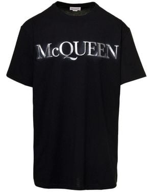 McQueen Logo Printed T-Shirt - Black
