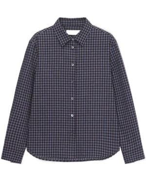 DUNST Essential Slim-Fit Plaid Shirt - Blue