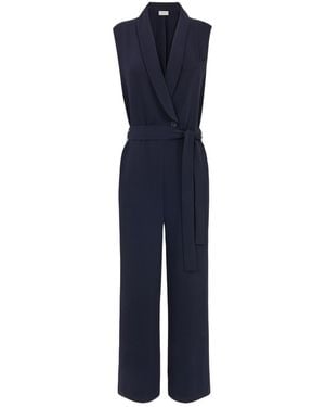 P.A.R.O.S.H. Belted Jumpsuit - Blue