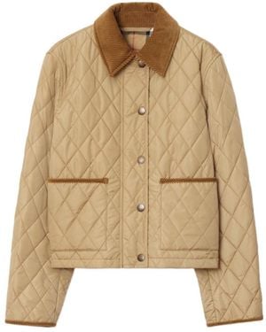 Burberry Nylon Quilted Jacket - Natural