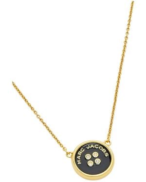 Marc Jacobs The Button Embellished Necklace - Metallic
