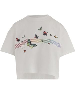 CASABLANCA Cotton T-Shirt With Logo - White