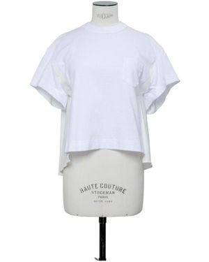 Sacai Short Sleeve Crewneck T-Shirt - White