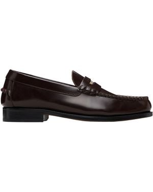 Paul Smith Lido Stripe Penny Loafers - Black