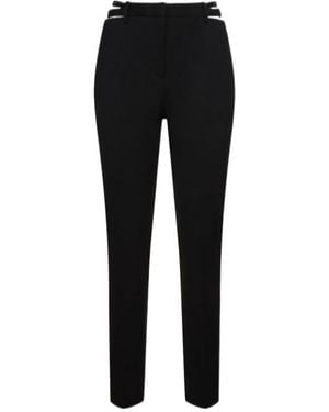 Dion Lee Tailored Stretch Wool Straight Trousers - Black