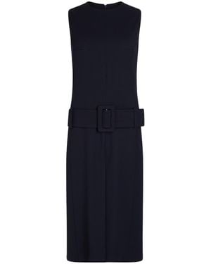 Patou Belted Sleeveless Midi Dress - Blue