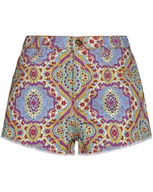 Etro Allover Printed Shorts - Blue