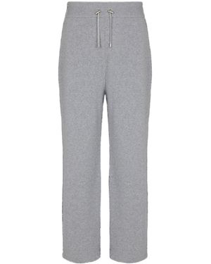 Balmain Logo Patch Straight-Leg Pants - Gray