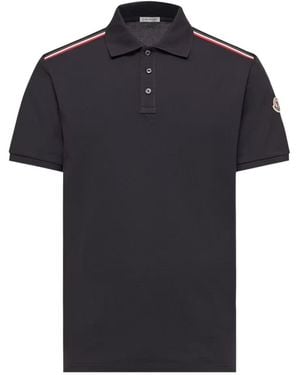 Moncler Logo Patch Short-Sleeved Polo Shirt - Black
