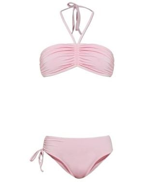 Balmain Lace-Up Bikini Set - Pink