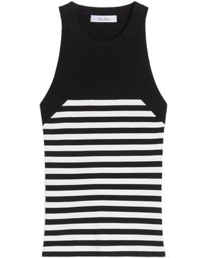 Max Mara Viscose Yarn Top - Black