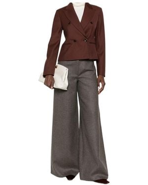 Max Mara Casual Pants With Belt Loops - Brown