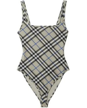 Burberry Classics Check Swimsuit - Grey