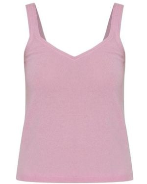 Posse Petra V-Neck Knitted Top - Pink