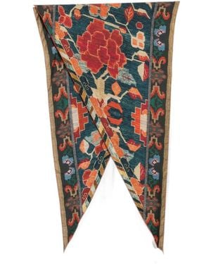 Pierre Louis Mascia Floral-Print Silk Scarf - Multicolour