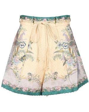 Zimmermann Belt Loop Shorts - Natural