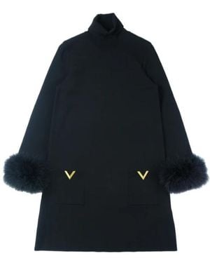 Valentino Long-Sleeved Dress - Blue