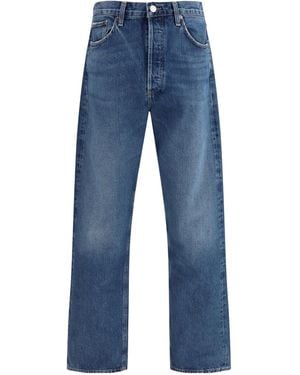 Agolde High-Rise Straight-Leg Jeans - Blue