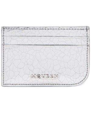 McQueen Logo Lettering Card Holder - White