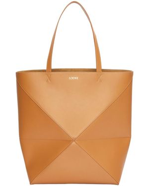 Loewe Puzzle Fold Top Handle Bag - White