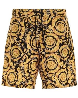Versace Barocco Printed Swim Shorts - Yellow
