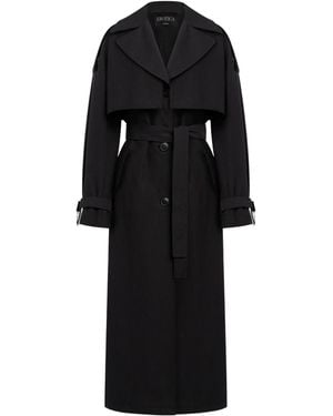 Dondup Long-Sleeved Trench Coat - Black