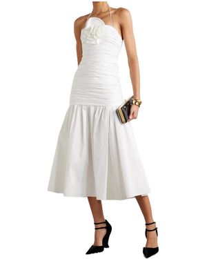 Carolina Herrera Pleated Dress - White