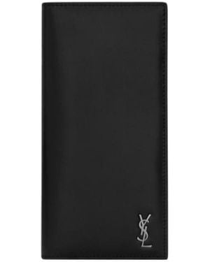 Saint Laurent Logo Plaque Cardholder - Black