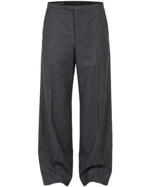 Gucci Pinstripe Wool Pants - Gray