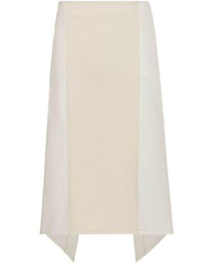 JW Anderson Asymmetrical Hem Double-Layer Midi Skirt - White