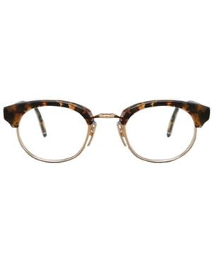 Thom Browne Tortoiseshell Round-Frame Glasses - Multicolor