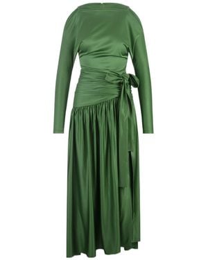 Rabanne Rabanne Gathered Bow Gown - Green