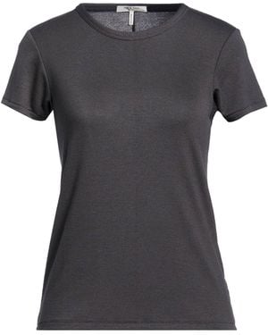 Rag & Bone Solid Colour Knit Short-Sleeve T-Shirt - Black