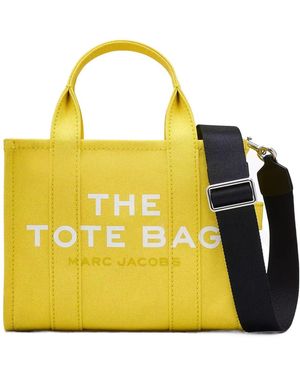 Marc Jacobs Logo Printed Zip-Up Small Tote Bag - Yellow