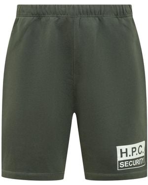Heron Preston Security Cotton Track Shorts - Green