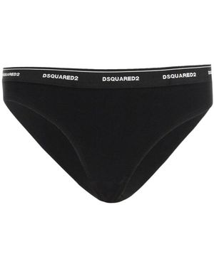 DSquared² Logo Waistband Briefs - Black