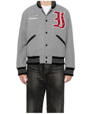 ICECREAM Logo-Appliqué Bomber Jacket - Grey