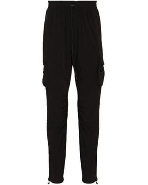 Represent Drawstring Hem Cargo Trousers - Black